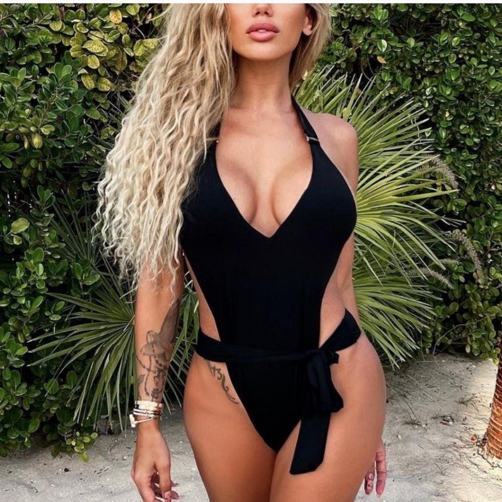 Envya One Piece Monokini Black Sz Small